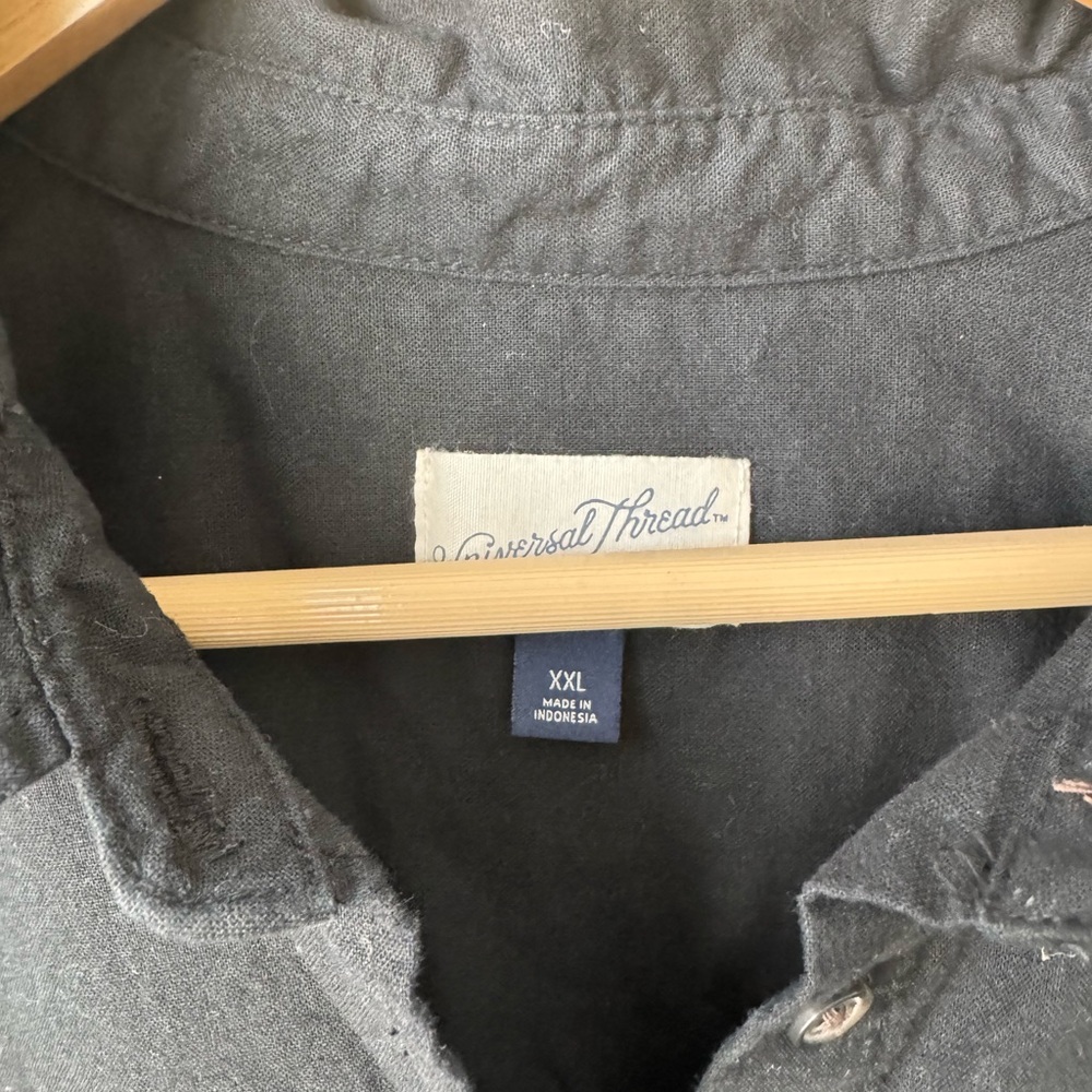 Universal Thread Long Sleeve Mini Shirtdress Blac… - image 2